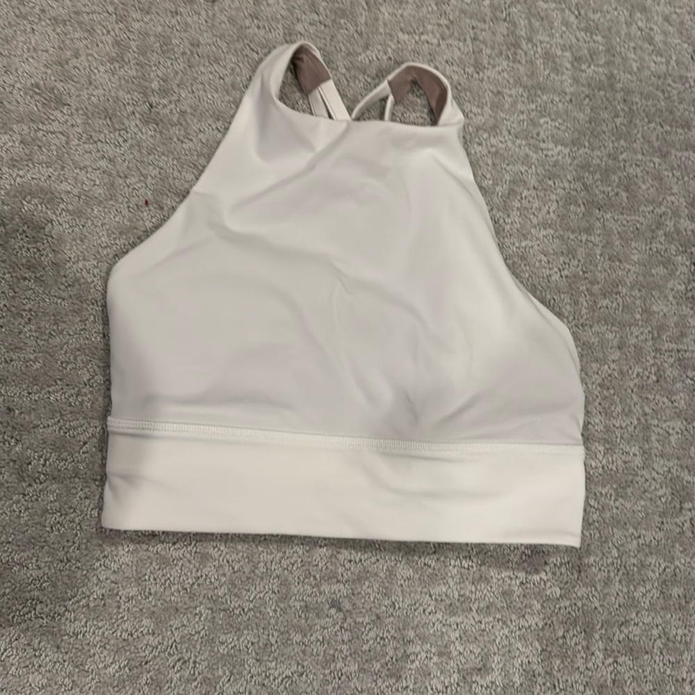 White Lululemon sports bra